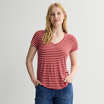 Juniors' SO® Short Sleeve V-Neck Tee