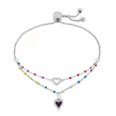 Silver Tone Hearts Bracelets, Jewelry