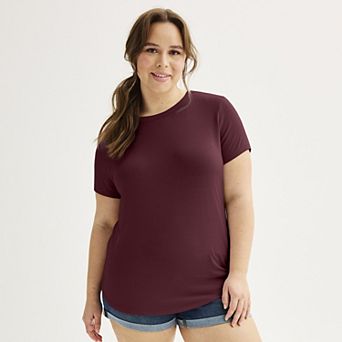 Juniors' Plus SO® Short Sleeve Crewneck Tee