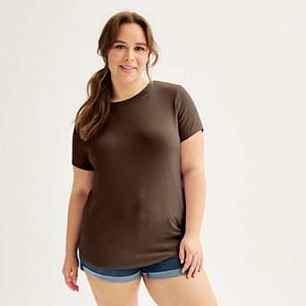 Juniors' Plus SO® Short Sleeve Crewneck Tee