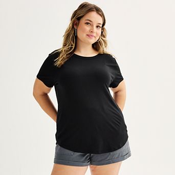 Juniors' Plus SO® Short Sleeve Crewneck Tee