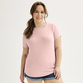 Juniors' Plus SO® Short Sleeve Crewneck Tee