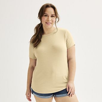 Juniors' Plus SO® Short Sleeve Crewneck Tee