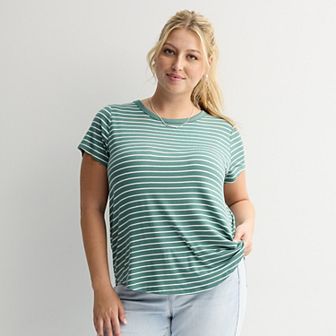 Juniors' Plus SO® Short Sleeve Crewneck Tee