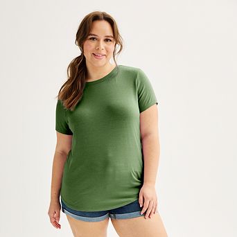 Juniors' Plus SO® Short Sleeve Crewneck Tee