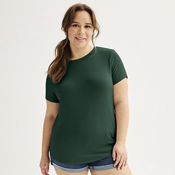 Juniors' Plus SO® Short Sleeve Crewneck Tee
