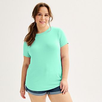 Juniors' Plus SO® Short Sleeve Crewneck Tee