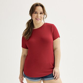 Juniors' Plus SO® Short Sleeve Crewneck Tee