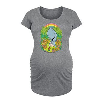 Disney's Winnie the Pooh Eeyore Maternity Flowers Graphic Tee