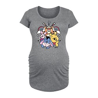 Disney's Winnie the Pooh Maternity Group Rainbow Graphic Tee