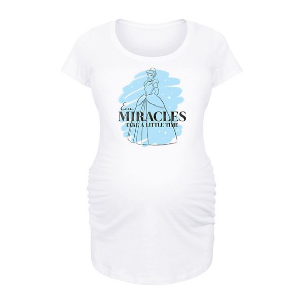 Disney 100 Cinderella Maternity Miracles Take Time Graphic Tee