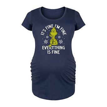 Maternity The Grinch It's Fine I'm Fine Graphic Tee