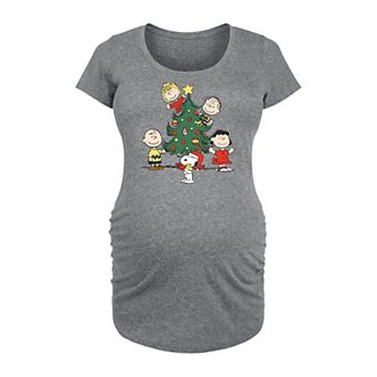 Maternity Peanuts Oh Christmas Tree Graphic Tee