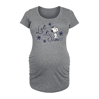 Maternity Peanuts Let It Snow Graphic Tee
