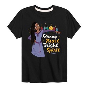 Disney's Wish Boys 8-20 Strong Heart Bright Spirit Graphic Tee