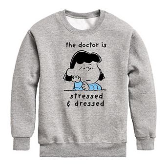 Boys 8-20 Peanuts Stressed and Dressed Fleece Sweatshirt