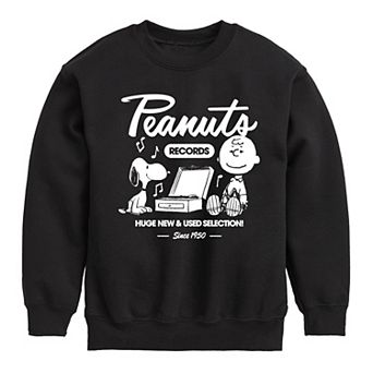 Boys 8-20 Peanuts Records Snoopy & Charlie Brown Fleece Sweatshirt