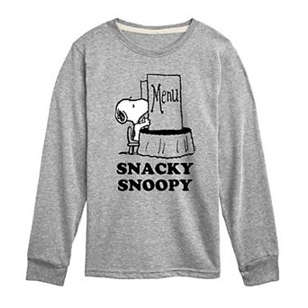 Boys 8-20 Peanuts Snacky Snoopy Crew Fleece Sweatshirt