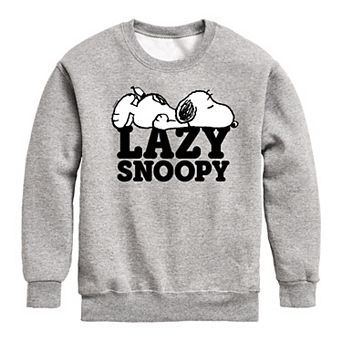 Boys 8-20 Peanuts Lazy Snoopy Fleece Sweatshirt