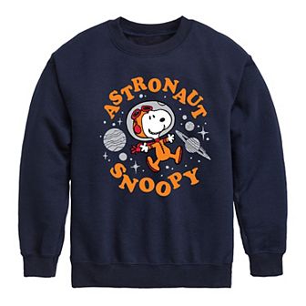 Boys 8-20 Peanuts Astronaut Snoopy Fleece Sweatshirt
