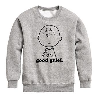 Boys 8-20 Peanuts Charlie Brown Good Grief Fleece Sweatshirt