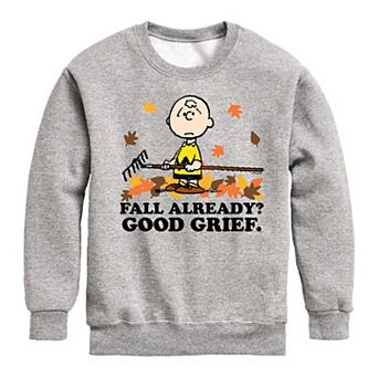 Boys 8-20 Peanuts Fall Already Good Grief Fleece Sweatshirt