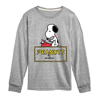 Boys 8-20 Peanuts Snoopy Typing Long Sleeve Graphic Tee