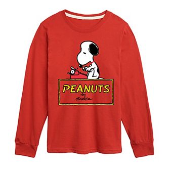 Boys 8-20 Peanuts Snoopy Typing Long Sleeve Graphic Tee