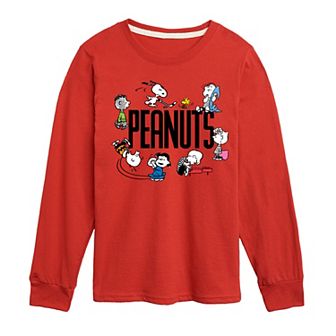 Boys 8-20 Peanuts Group Long Sleeve Graphic Tee