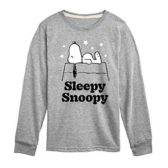 Boys 8-20 Peanuts Sleepy Snoopy Long Sleeve Graphic Tee