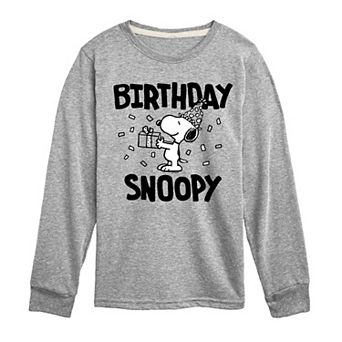 Boys 8-20 Peanuts Birthday Snoopy Long Sleeve Graphic Tee