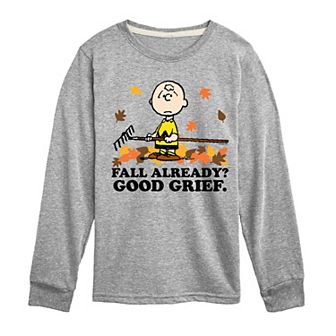 Boys 8-20 Peanuts Fall Already Good Grief Long Sleeve Graphic Tee
