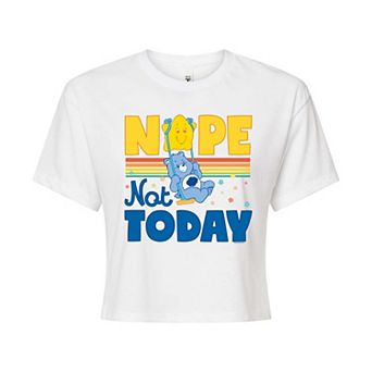 Juniors' Care Bears Nope Not Today Cropped Tee