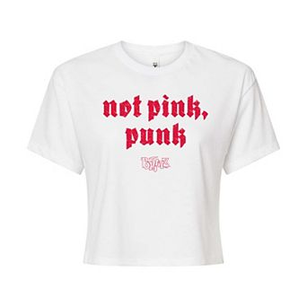 Juniors' Bratz Not Pink Punk Cropped Tee