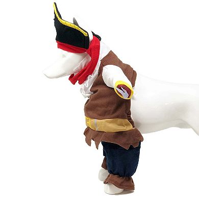 Pet Life 'Captain Snuggles' Pirate Pet Dog Costume Uniform