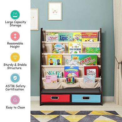 Kids Book and Toys Organizer Shelves