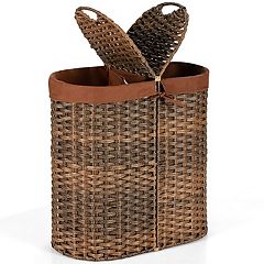 Farmlyn Creek 3-Pack 9 inch Square Wicker Storage Baskets with Liners -  Small Woven Bins for Organizing Kitchen and Closet Shelves