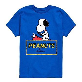 Boys 8-20 Peanuts Snoopy Typing Graphic Tee