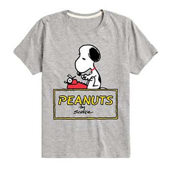 Boys 8-20 Peanuts Snoopy Typing Graphic Tee