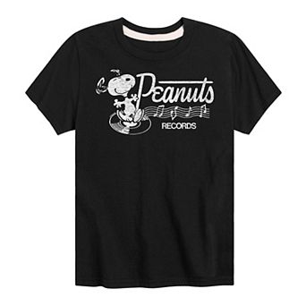 Boys 8-20 Peanuts Records Dancing Snoopy Graphic Tee