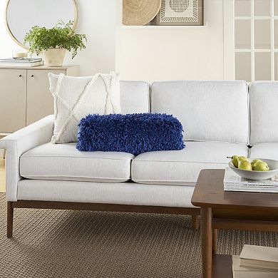Mina Victory Lush Shag Yarn Lumbar Throw Pillow