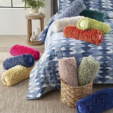Mina Victory Lush Shag Yarn Lumbar Throw Pillow