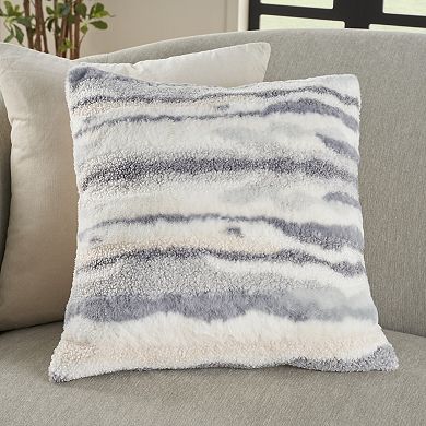 Mina Victory Sherpa Jacquard Indoor Throw Pillow