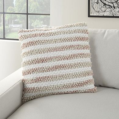 Mina Victory Lifestyle Ombre Woven Stripes Indoor Throw Pillow