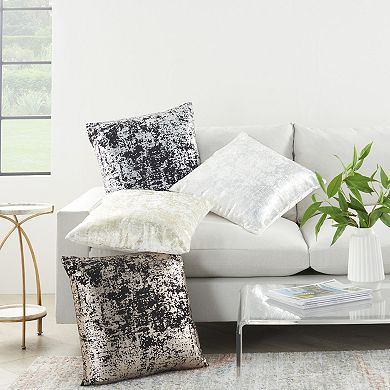 Mina Victory Sofia Distressed Metallic Indoor Throw Pillow