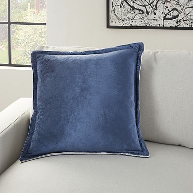 Mina Victory Sofia Solid Velvet Flange Indoor Throw Pillow