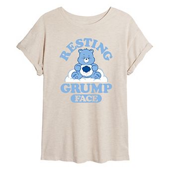 Juniors' Care Bears Resting Grump Face Oversized Tee