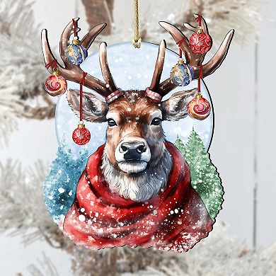 Christmas Mood Wooden Christmas Ornaments by G. Debrekht - Christmas Decor