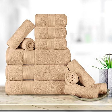 SUPERIOR 12-piece Turkish Cotton Ultra-Plush Towel Set