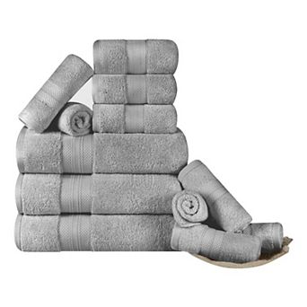 SUPERIOR 12 pc Turkish Cotton Ultra-Plush Towel Set